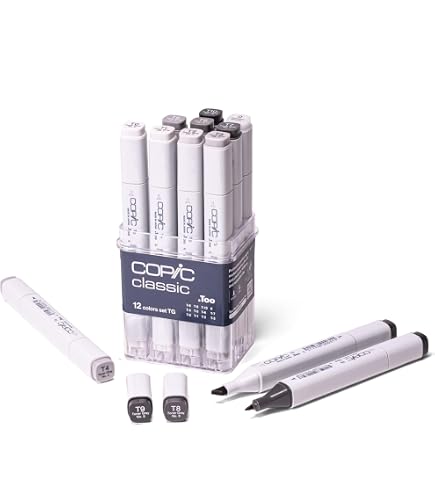 Amazon | Copic Sketch アルコールマーカー 12本セット クールグレー